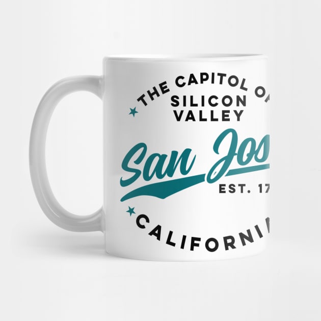 Vintage Silicon Valley San Jose California Retro USA City by DetourShirts